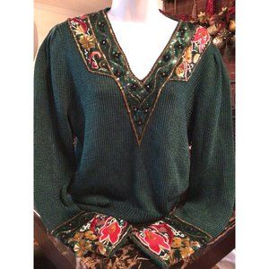 Vintage Women's Sequin Sweater by Elizabeth
